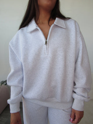 Ash Staple Oversized Quarter Zip