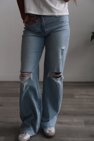 Flying Monkey High Rise Wide Leg Jeans