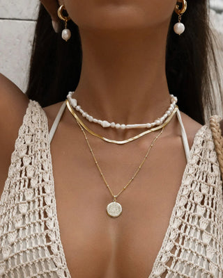 Cult Of Sun Clio Shell And Pearl Necklace