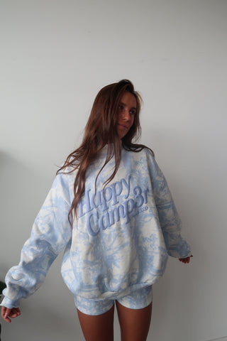 Happy Camp3r Blue Camo Mockneck Sweatshirt