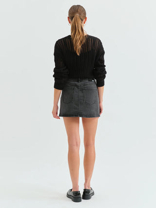 Daze Denim Spade Malibu Mid Waist Mini Skirt