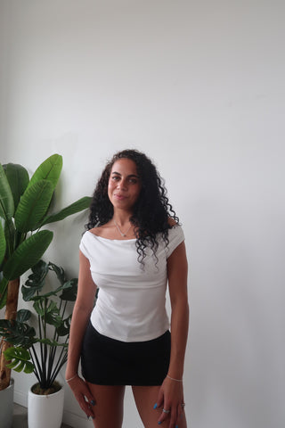 White Off The Shoulder Top