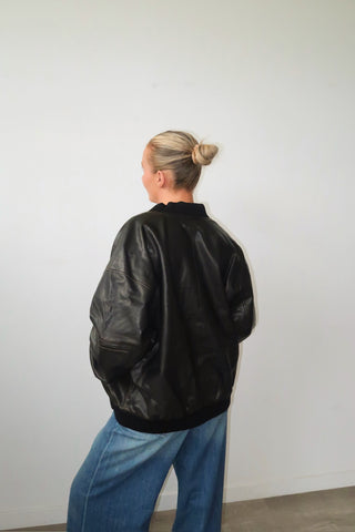 Dark Brown Faux Leather Jacket