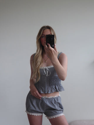 Black Gingham Bloomer Shorts