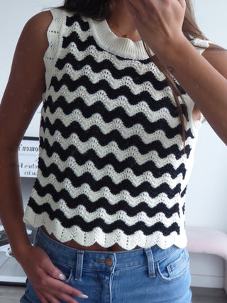 Stripe Wavy Tank