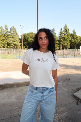 Football Trio Cropped Tee