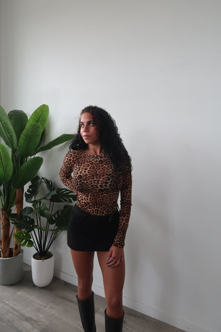 Leopard Mesh Long Sleeve