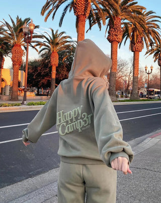 Happy Camp3r Dusty Olive Puff Series Hoodie
