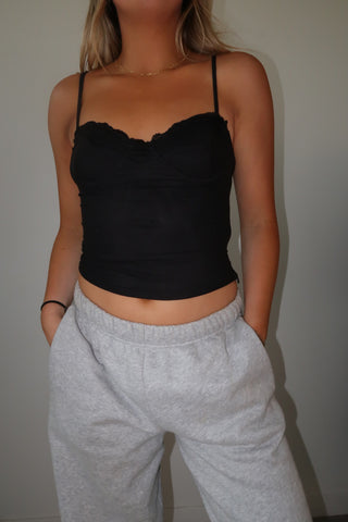 Sweetheart Lace Neckline Cami Top