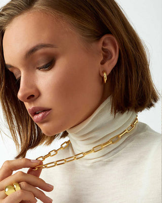 Cult Of Sun Medium Gold Hoop Earrings