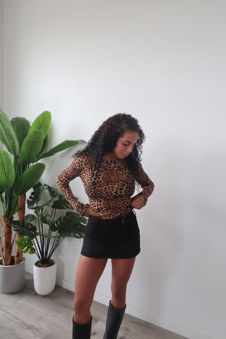 Leopard Mesh Long Sleeve