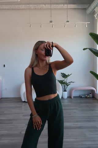 Regency Green V-Neck Butter Soft Tank Top