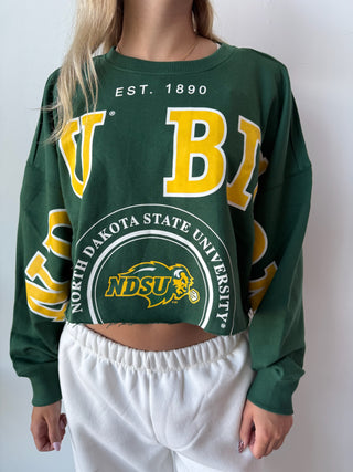 NDSU Split Cropped Long Sleeve