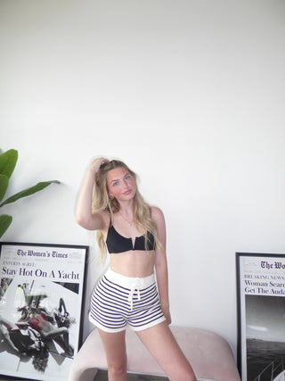 Striped Knit Shorts