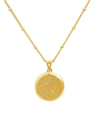 Cult Of Sun Aztec Coin Necklace