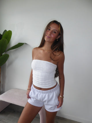 White Lace Tube Top