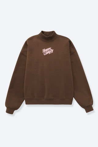 Happy Camp3r Chocolate Mockneck Sweatshirt