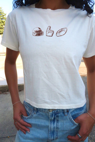 Football Trio Cropped Tee