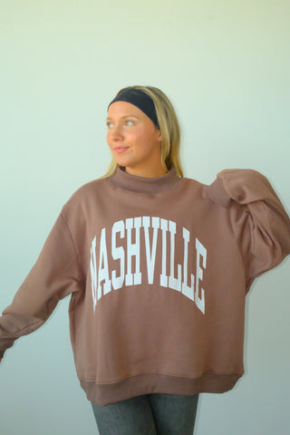Nashville/Broadway Reversible Mockneck Sweatshirt
