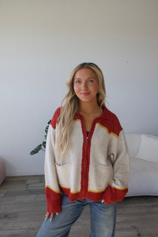 Cowboy Riding Horse Zip Up