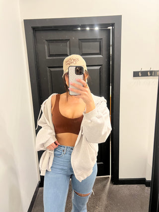 Brown Studio Wavy Bra Top