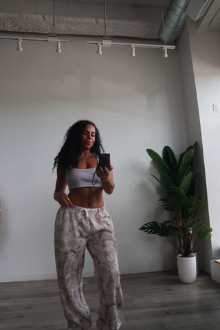 Light Camo Staple Joggers With Tie Waist
