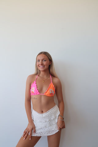Kulani Kinis Lettuce Edge Bralette Bikini Top - Honey Baby