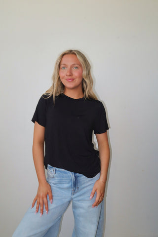 Thread And Supply Black Short Sleeve Nikkie Tee