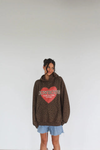 Leopard Heart “Cowboys Make Better Lovers” Hoodie