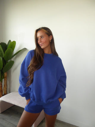 Royal Blue Staple Oversized Crewneck