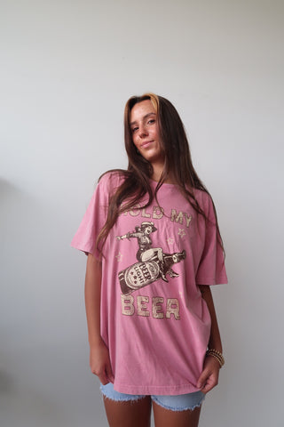 “Hold My Beer” Pink T-Shirt