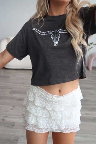 Puff Outline Longhorn Tee Shirt
