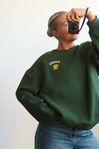 Green NDSU Bison Crewneck