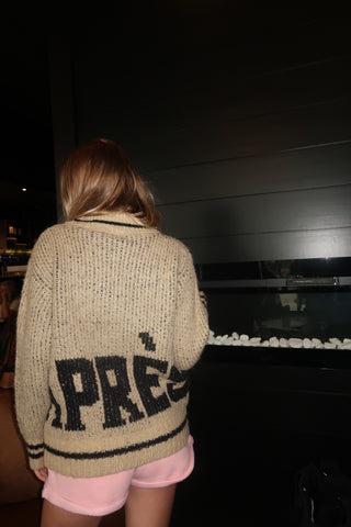 Après Tan Zip Up Cardigan Sweater