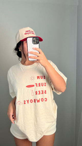 “Sun Surf Beer Cowboys” Full T-Shirt