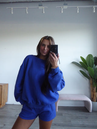 Royal Blue Staple Oversized Crewneck