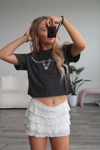 Puff Outline Longhorn Tee Shirt