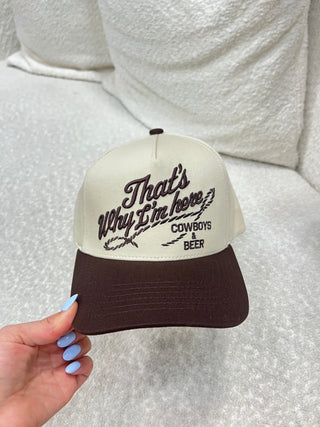 That’s Why I’m Here Cowboys And Beer Trucker Hat