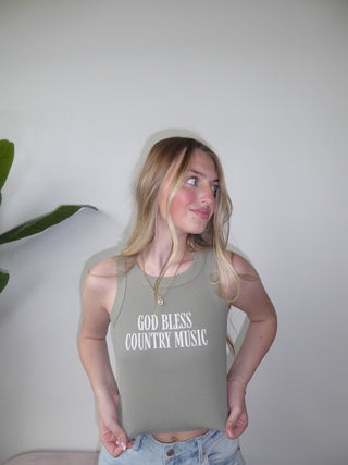 “God Bless Country Music” Tank Top