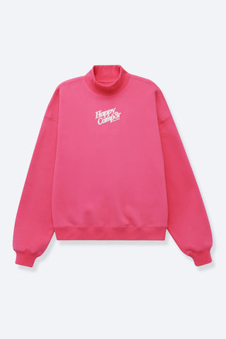Happy Camp3r Hot Pink Mockneck Sweatshirt