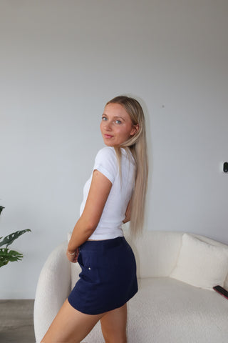 Navy Mini Skort