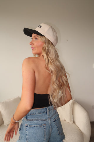 Black Silky Smooth Halter Top