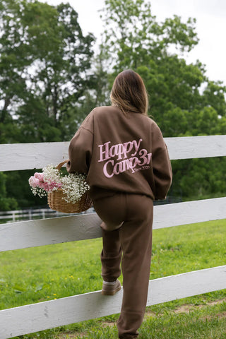 Happy Camp3r Chocolate Mockneck Sweatshirt
