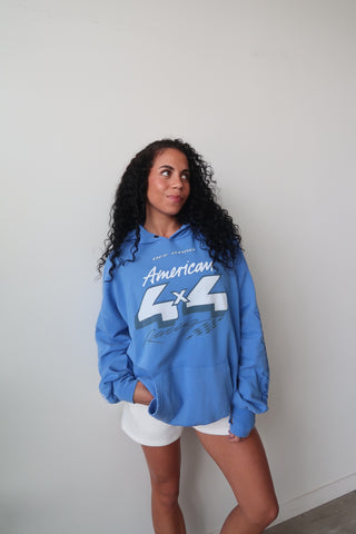 Off Road American 4x4 Racing Hideout Hoodie - Vintage Blue