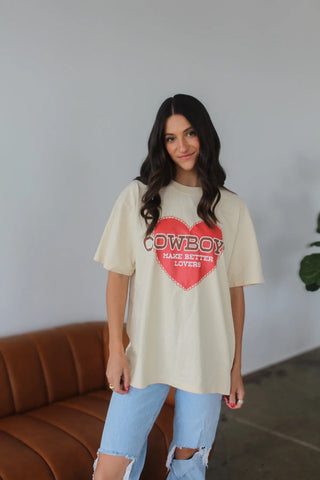 “Cowboys Make Better Lovers” Heart T-Shirt