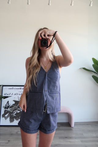 Striped Halter Vest