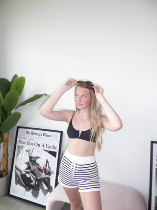 Striped Knit Shorts