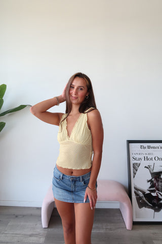 Polkadot Ruffle Tank Top