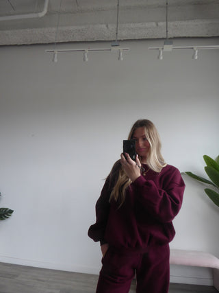 Black Cherry Staple Oversized Crewneck