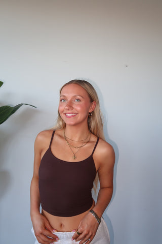 Espresso Butter Soft Cropped Tank Top